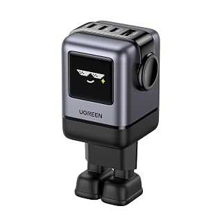 UGREEN UNO 100W USB C Ladegerät 4-Port, LED Display Robot Charger
