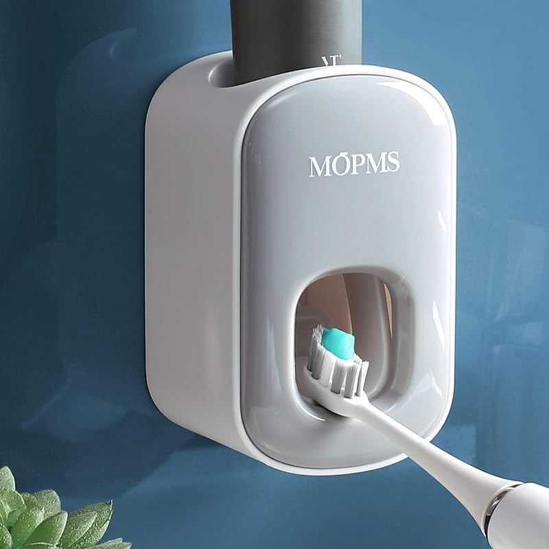 MOPMS Automatic Toothpaste Dispenser Wall Mounted for Kids and Adult 1Pcs | Automatic Toothpaste Squeezer Holder for Bathrooms