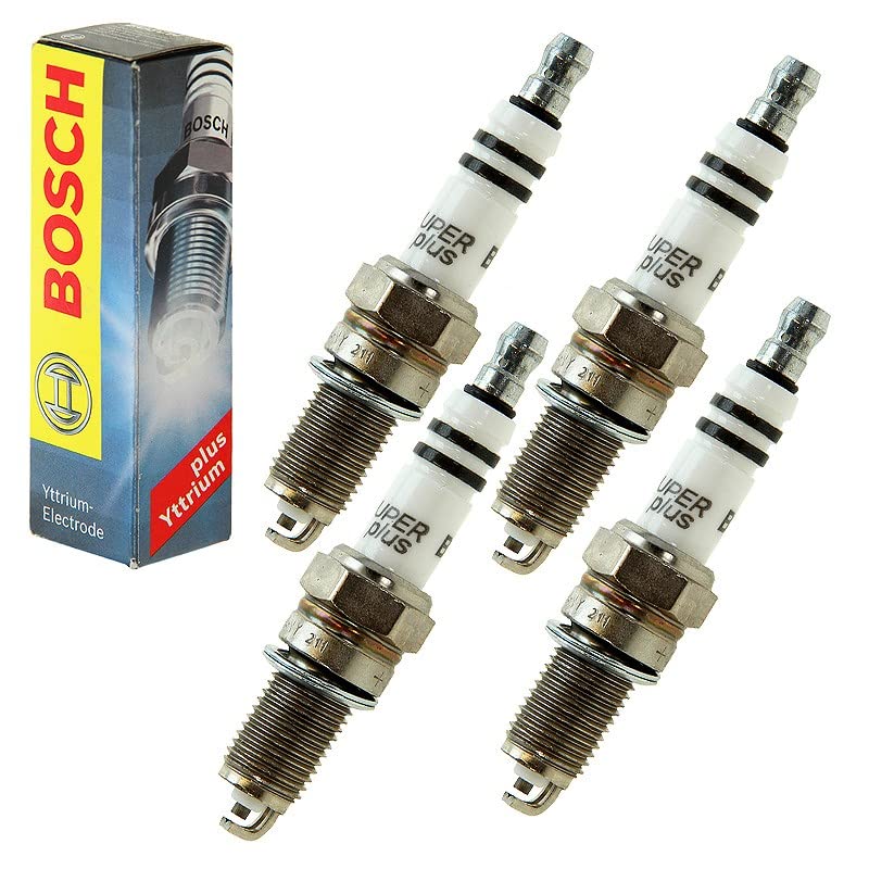 ATEC Germany Set di filtri con 1x filtro aria, 1x filtro aria abitacolo con carboni attivi, 4x candele Super Plus YR7DC+ Compatibile con FIAT GRANDE PUNTO (199_), PUNTO EVO (199_)
