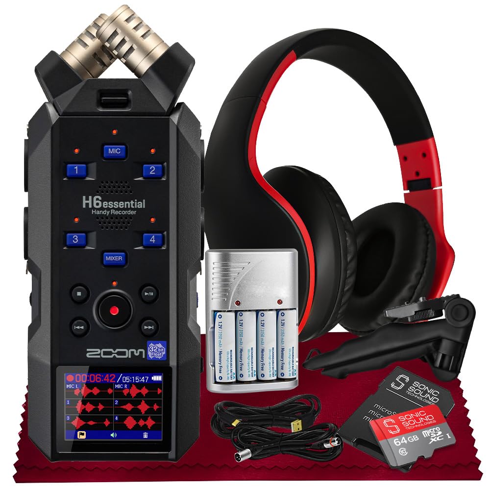 Amazon.com: Zoom H6essential Portable Studio Recorder, H6E 32-Bit