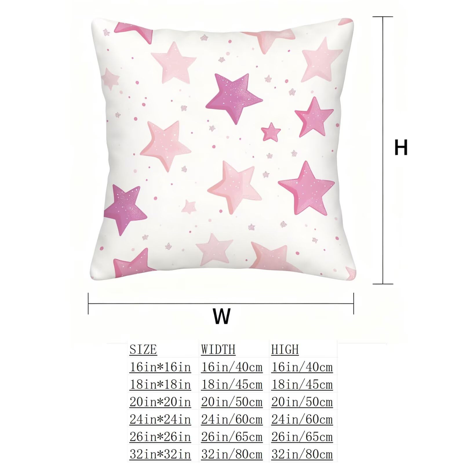 Rosa Funda Almohada 60x60 Estrella Funda Cojin 60x60 Cojines Sofa Lino Fundas Almohadas Cuadrada Fundas Cojines Juego 4 Protector Almohada Cervicales y Cuello Pillows, para Jardin Dormitorio E - 713