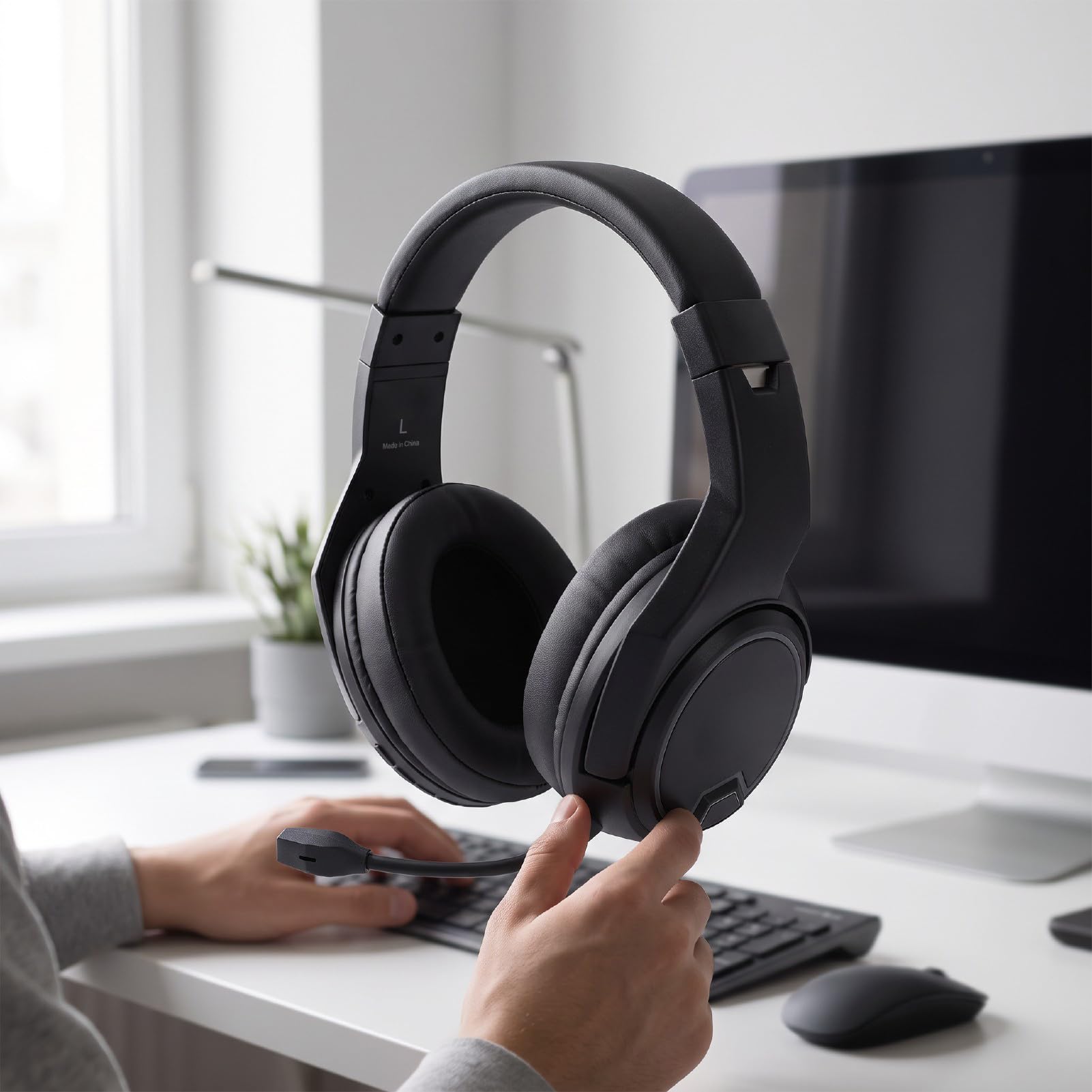 Bewinner Kabelloses Gaming-Headset, 2,4 G Bluetooth, 20 Ms, 50 Mm, RGB,