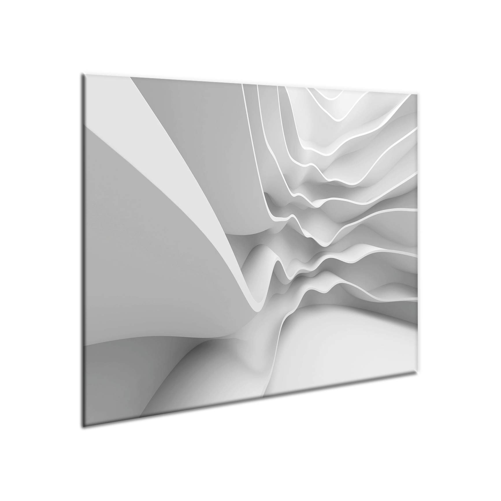 Vetro Splashback 60 cm x 52 cm | vetro di sicurezza da cucina da parete splash-back Guard | 10645 bianco | by semUp
