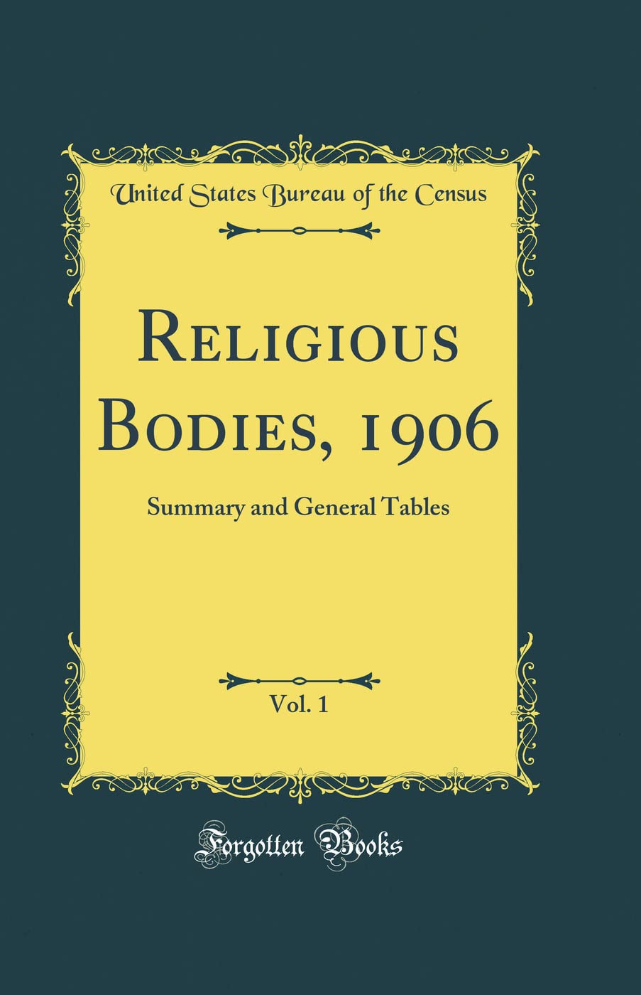 Religious Bodies 1906 Vol 1 archives statistiques de sociologie religieuse