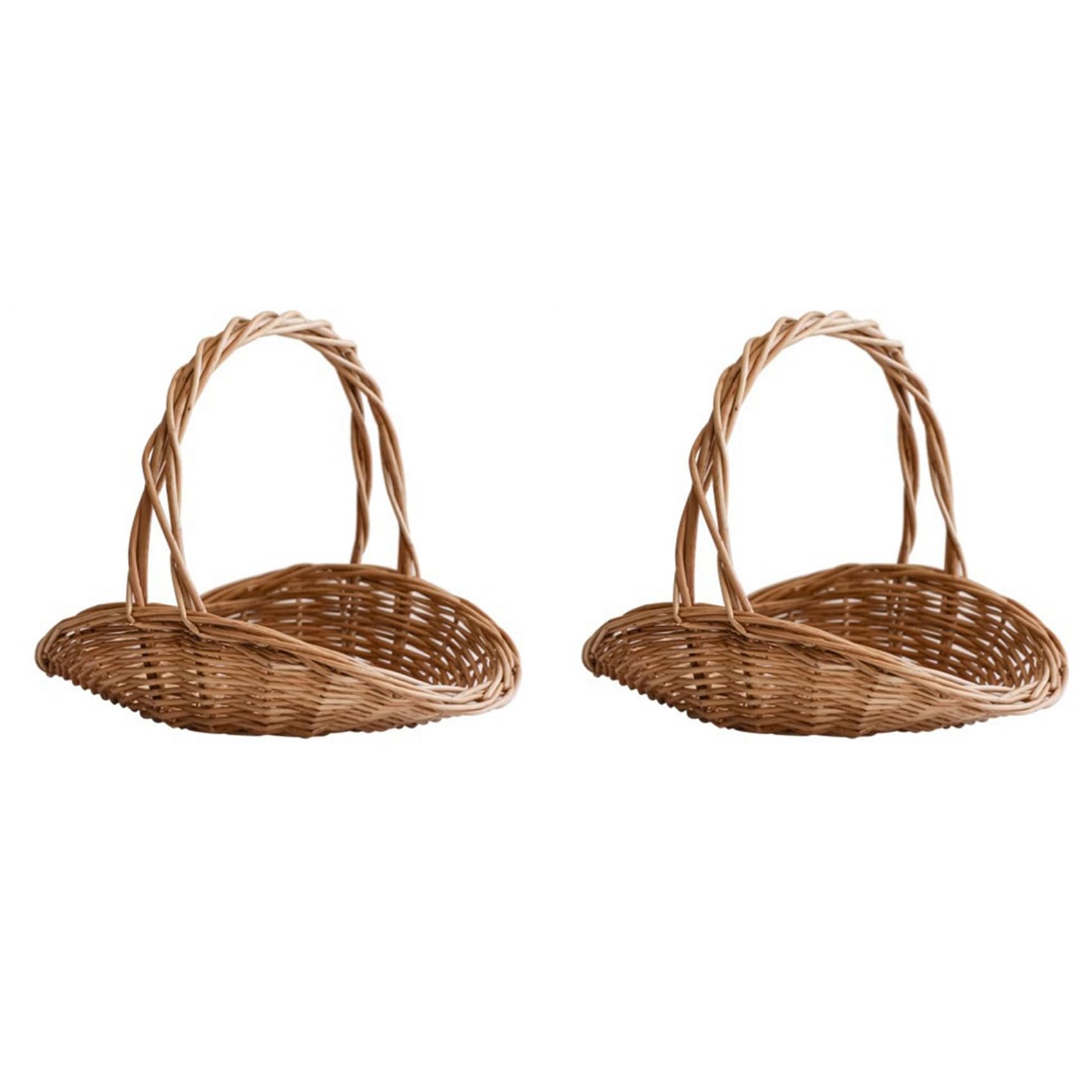 Panier de pique-nique tissé lot de 2 paniers de rangement multi-usages
