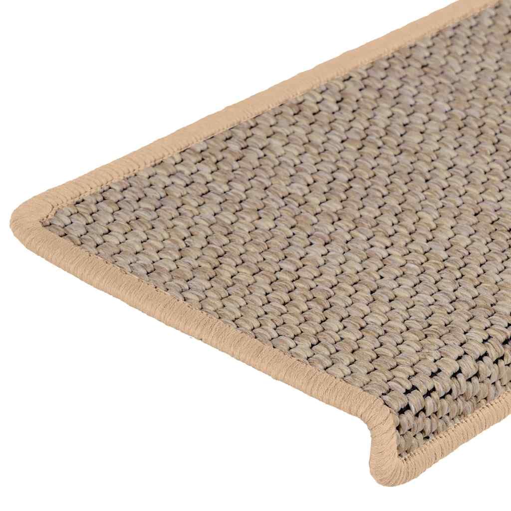 Tapis d'escalier Autocollants 30 pcs Beige Clair 65x21x4 cm revêtement antidérapant Protection sécurité Contre Chute intérieur extérieur Bois carrelage
