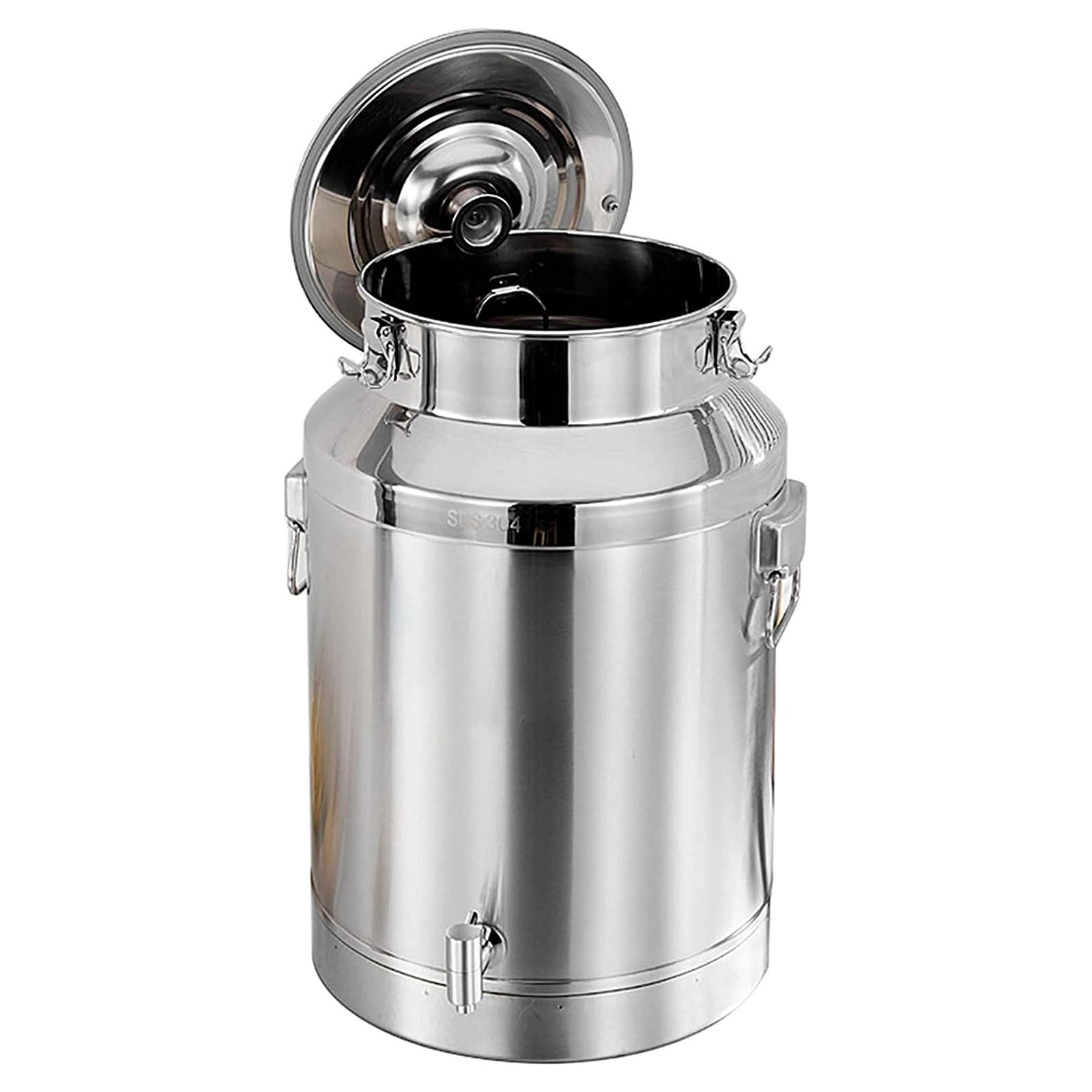 AYCDL 304 Stainless Steel Milk Can, Milk Jug, Milk Pail, Pail/Milk Bucket with Sealed Lid and Faucet, Anti-Leak Liquid Storage Container for Home, Farm,16.9Gal/64L