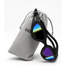 OZERO Adults Swim Goggles Anti-Fog Leak-Rroof Mirrored UV400 Lens | Clear Wider View, Soft Silicone Seal, Quick-Release Strap, Pool Goggles for Men Women, Lap Swimming & Open Water