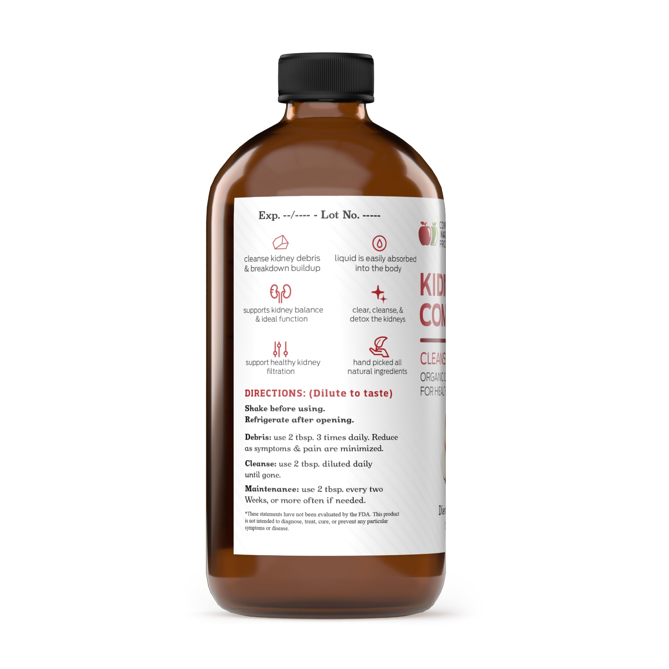 CNP | Kidney Complete Liquid 16oz - ACV, Lemon, Chanca Piedra Cleanse Aid — Amazon image 2