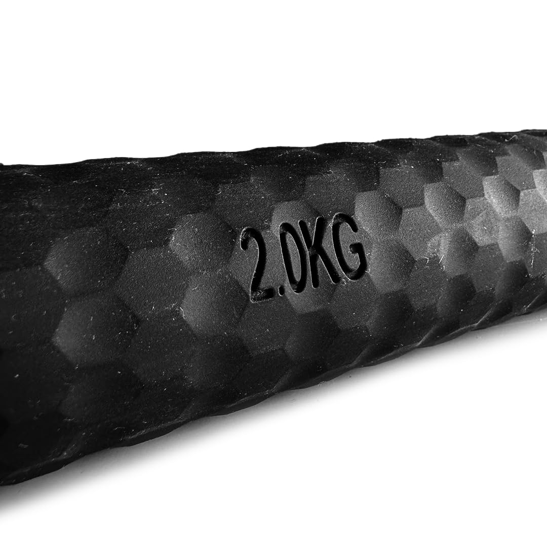 HEAD - Manubri Dumbbell per Home Fitness. Coppia di Pesi da 2 kg ciascuno. Adatti per Uomo & Donna. Colore Grigio. Copertura Siliconica Antiscivolo. Forma Cilindrica