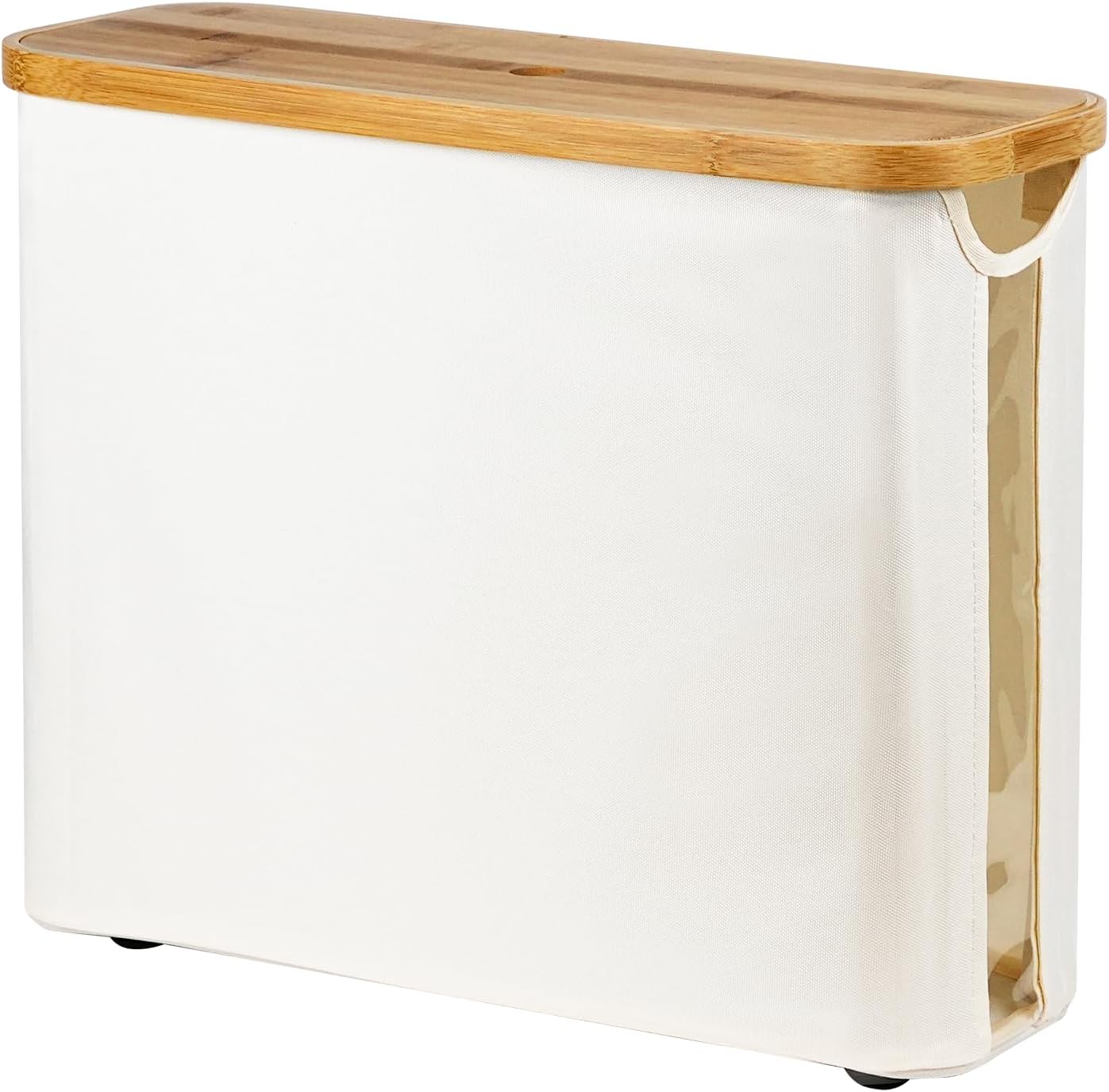 Toilet Paper Storage Basket, Bamboo Toilet Paper Storage Organizer Holds 12 Rolls, Freestanding Toilet Paper Holder Bin for Bathroom, Bathroom Accessories Organizer Beige 23L