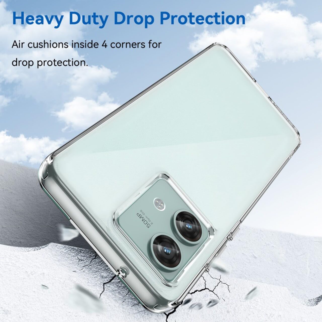 Ivoler Doorzichtig Siliconen Hoesje Voor Motorola Moto Edge 40 Neo – Flexibele TPU Bumper, Versterkte Hoeken, Verhoogde Randen, Anti-vergeling, Ultraslank