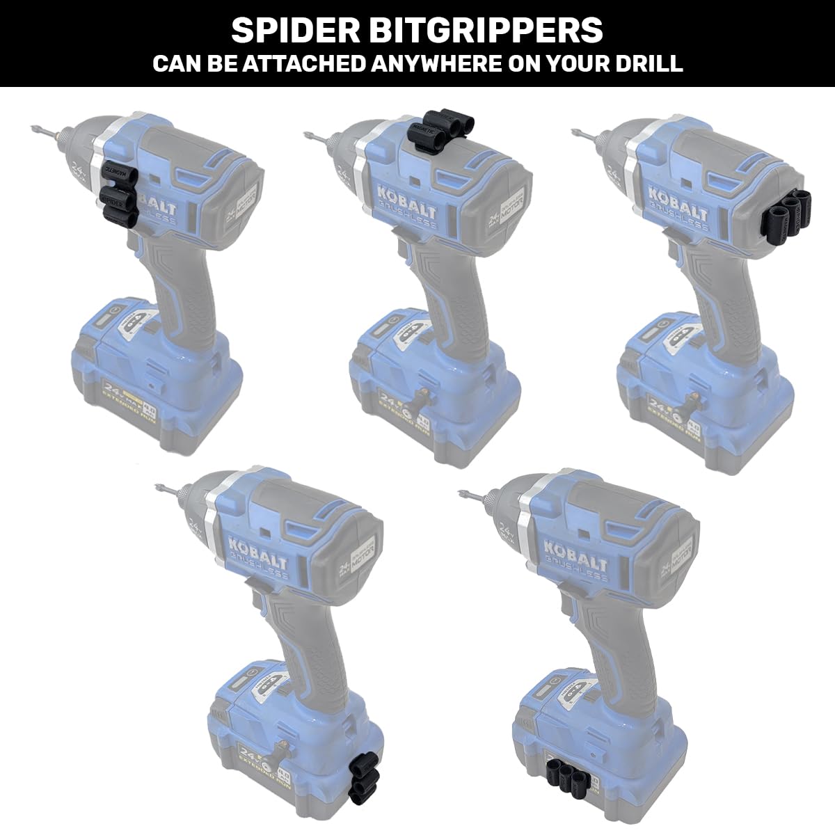 Spider Tool Holster Magnetic BitGripper, Pack of Three, Holds 6 Bits — Amazon image 3