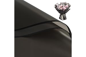 Gloreyan Black Flower Wrapping Paper: Elevate Your Floral Creations