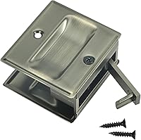 Vista 3 de HOMOTEK Tirador de puerta de bolsillo de privacidad sin placa de interruptor. Reemplaza los accesorios deslizantes de pasaje viejos o dañados sin