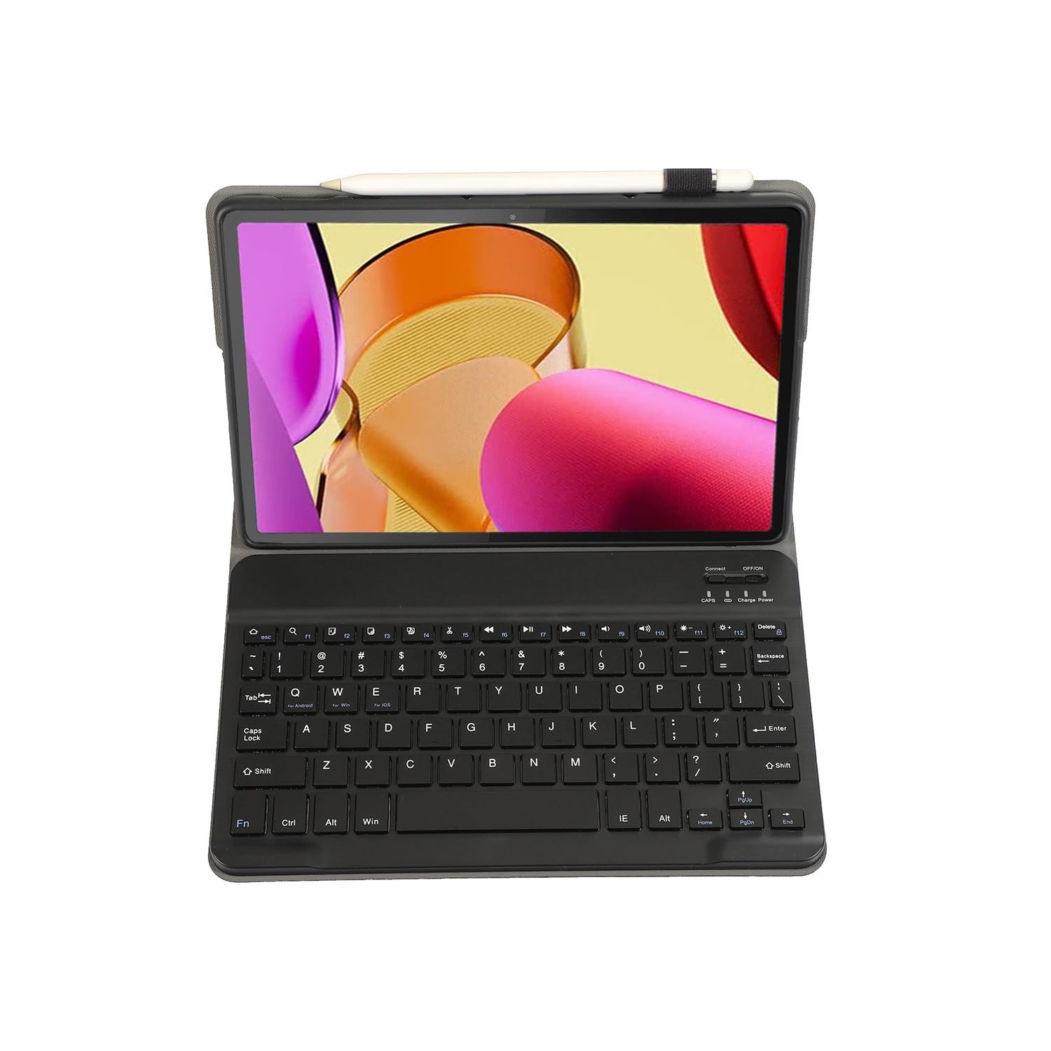 FOGARI Tastaturhülle Für Fire Max 11 (2023) – Abnehmbare Bluetooth-Tastatur, UK-Layout, Schwarz