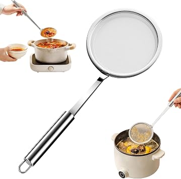 Stainless Steel Fine Mesh Strainers, Kitchen Mesh Strainers for Straining, Sifting & Rinsing, Food-Grade Fine Mesh Sieve for Flour, Tea, Juice, Vegetables, Fruits 100 mesh-14cm