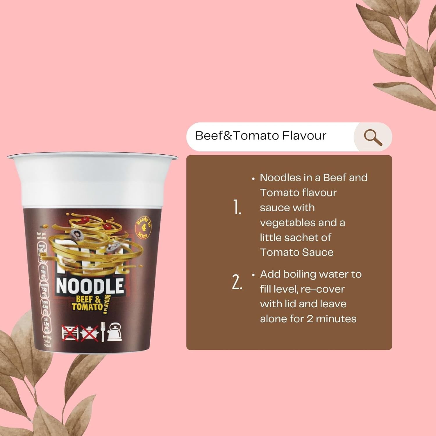 Noodles Multipack of 12 With 3x Pot Noodle Beef and Tomato,3x Pot Noodle Chicken & Mushroom, 3x Pot Noodle Original Curry, and 3x Pot Noodle Bombay Bad Boy - Quick and Easy Ready Meals and Snacks