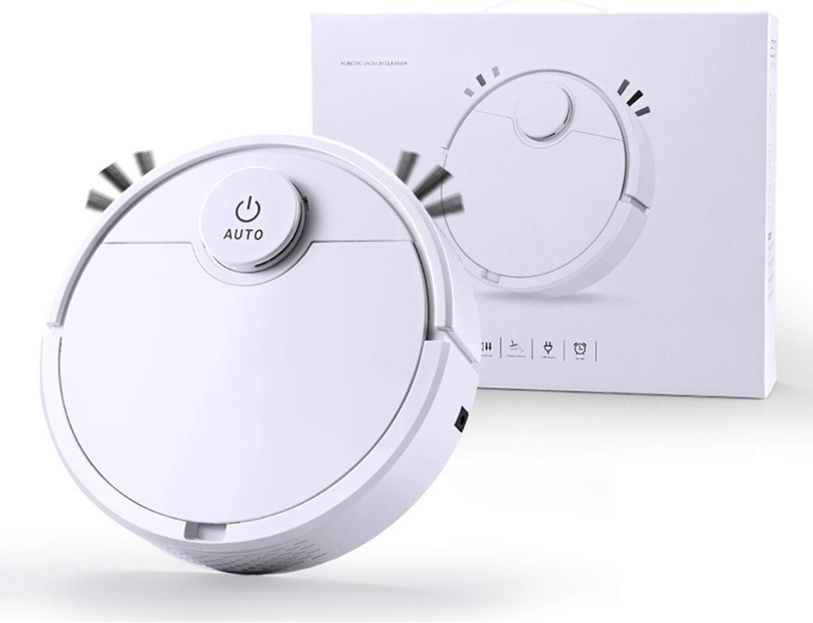 KUKU Robot Vacuum Cleaner, Sweeping Robot, Smart Touch Control, Strong Suction Power, Ultra-Thin Design, Suitable for Home, Pet Hair, Hard Floors and Debris