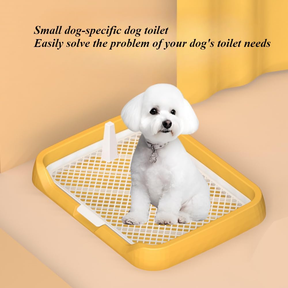 Pet Training Pads Holder Mesh Dog Toilet, Pee Pad Tray for Small & Medium Dogs, Elevated Grid Puppy Pad Holder Keeps Paws & Floors Clean 18.5''LX14.17''WX2.17''H (Green)