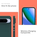 YATWIN Silicone Back Case for Google Pixel 10/10 Pro, Soft-Touch, Shockproof Phone Back Cover for Google Pixel 10/10 Pro - Dark Green gallery image