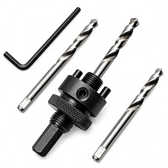 Bi-Metal Hole Saw Arbor Mandrel 3/8 Hex Shank with High Grade Pilot Drill bit