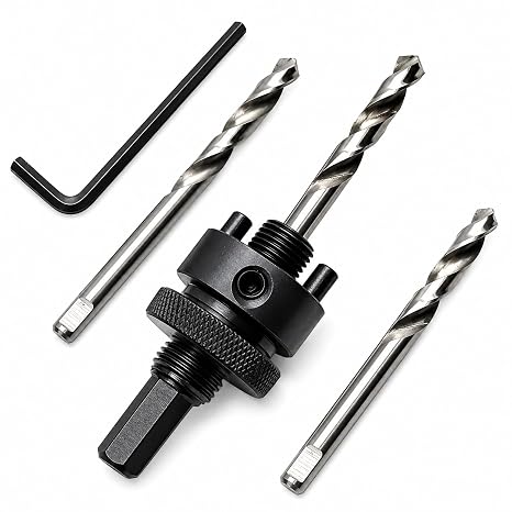 Bi-Metal Hole Saw Arbor Mandrel 3/8 Hex Shank with High Grade Pilot Drill bit
