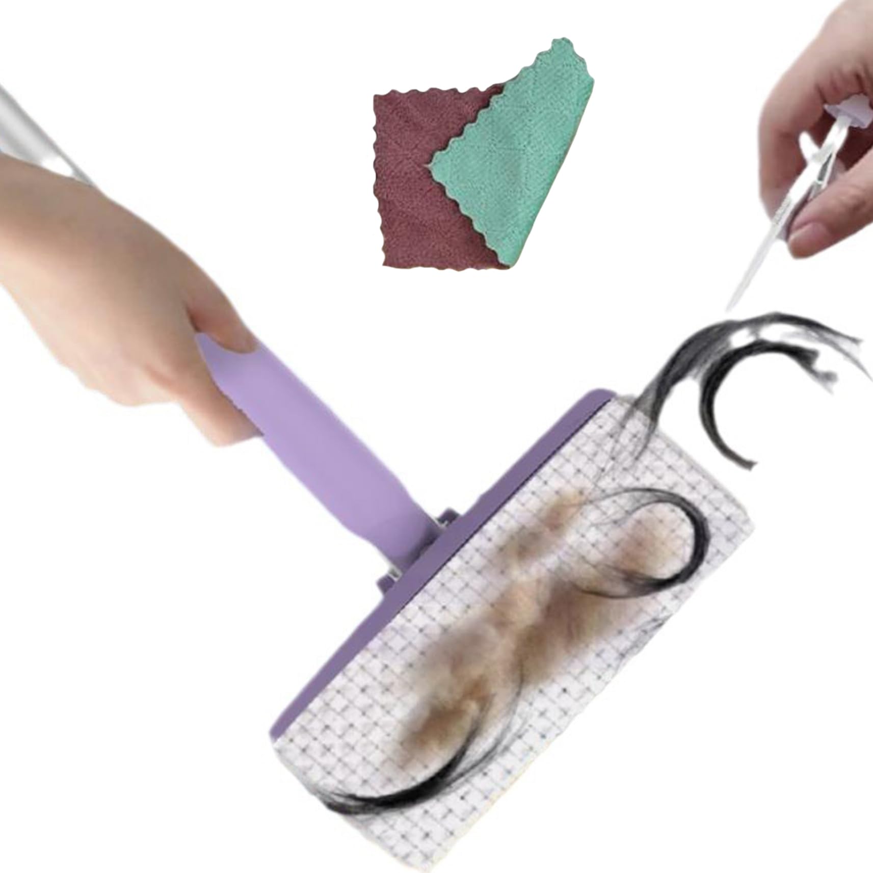 Mini Mop Lavapavimenti Automatico Mop, Mini Mop con Rotazione a 360°, Lavapavimenti a Mani Libere con Asciugamani, Kit di Lavaggio a Secco sospeso/424