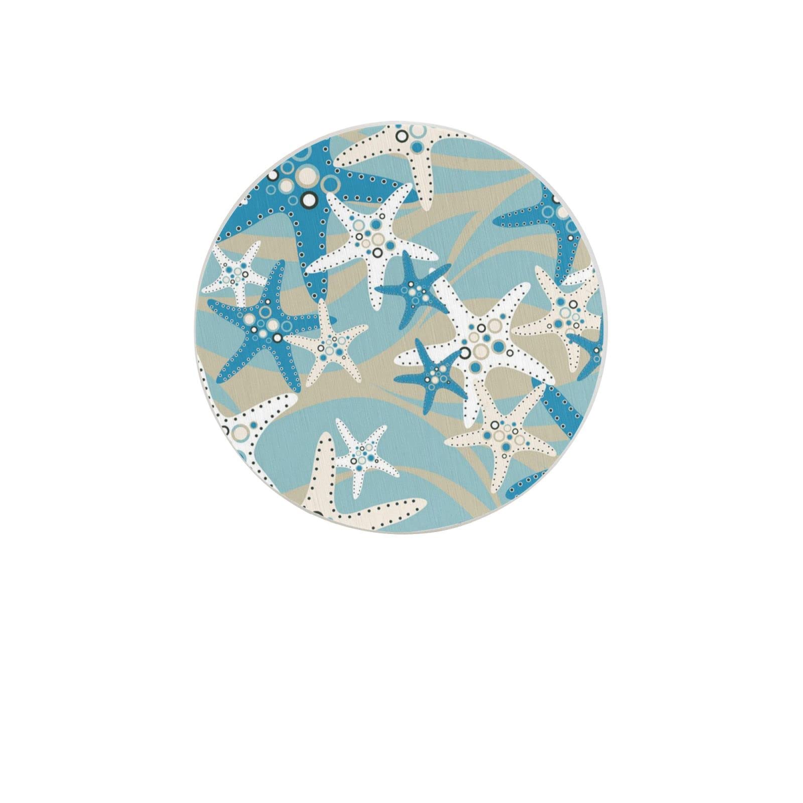 Ound Drink Absorbent Diatom Coaster Set, Diatomaceous Earth Coaster,Beautiful Starfish Cup Coffee Coaster, Flower Pot Coaster