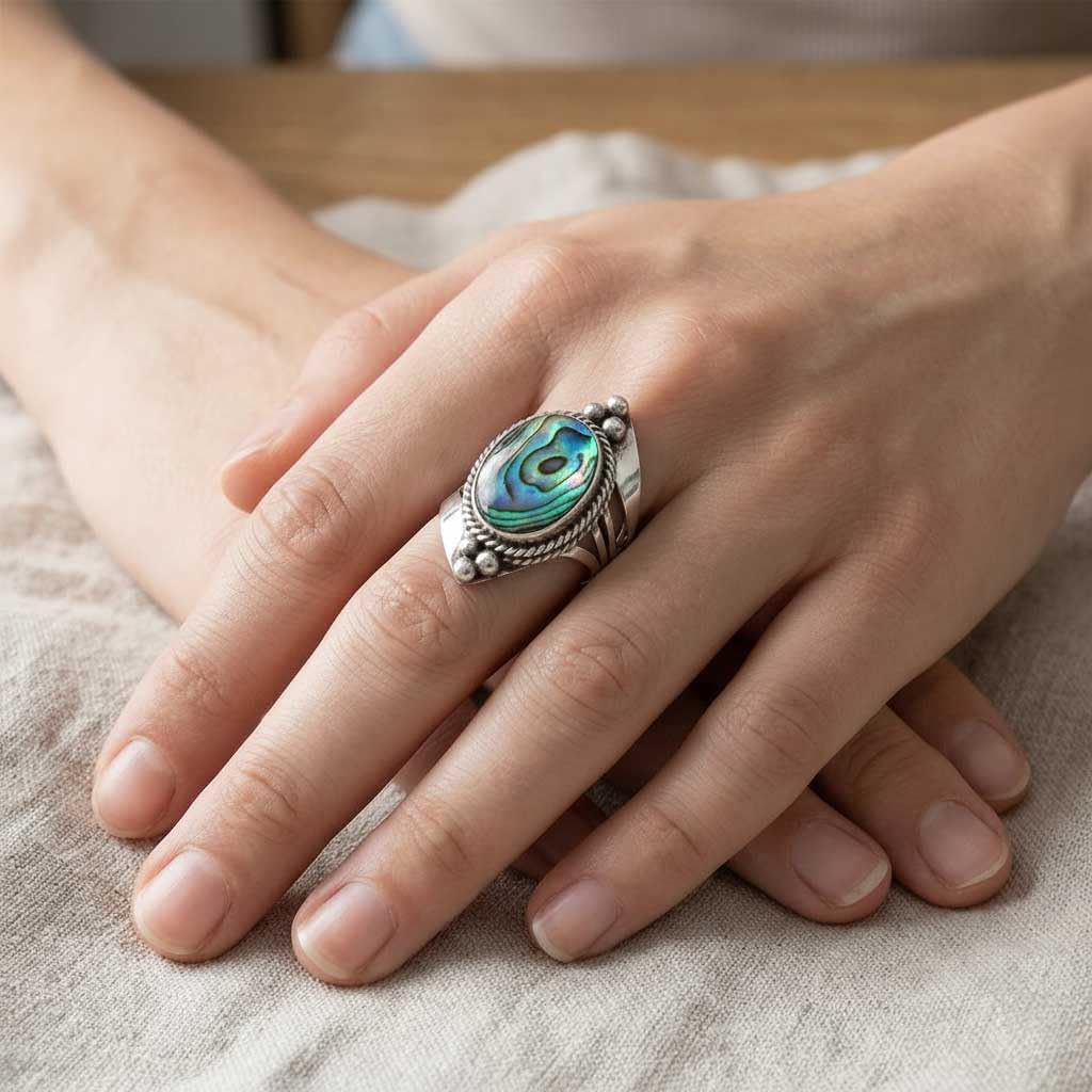 Handmade 925 Sterling Silver Plated Ring Natural Gemstone Carnelian, Rose Quartz, Tiger Eye, Crystal Oval Boho Jewelry For Women