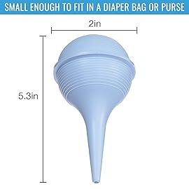 DMI Reusable Nasal Aspirator for Baby & Ear Bulb Syringe for Infant - Gentle Mucus Removal Suction to Clear Airway & Nasal | Baby Congestion Relief Nose Sucker for Baby