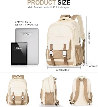 HYC00 School Bags for Teenage Girls Lightweight School Backpacks for Girls Backpack for School Secondary High School College Backpack Travel Work Rucksack for Women Waterproof Casual Daypacks