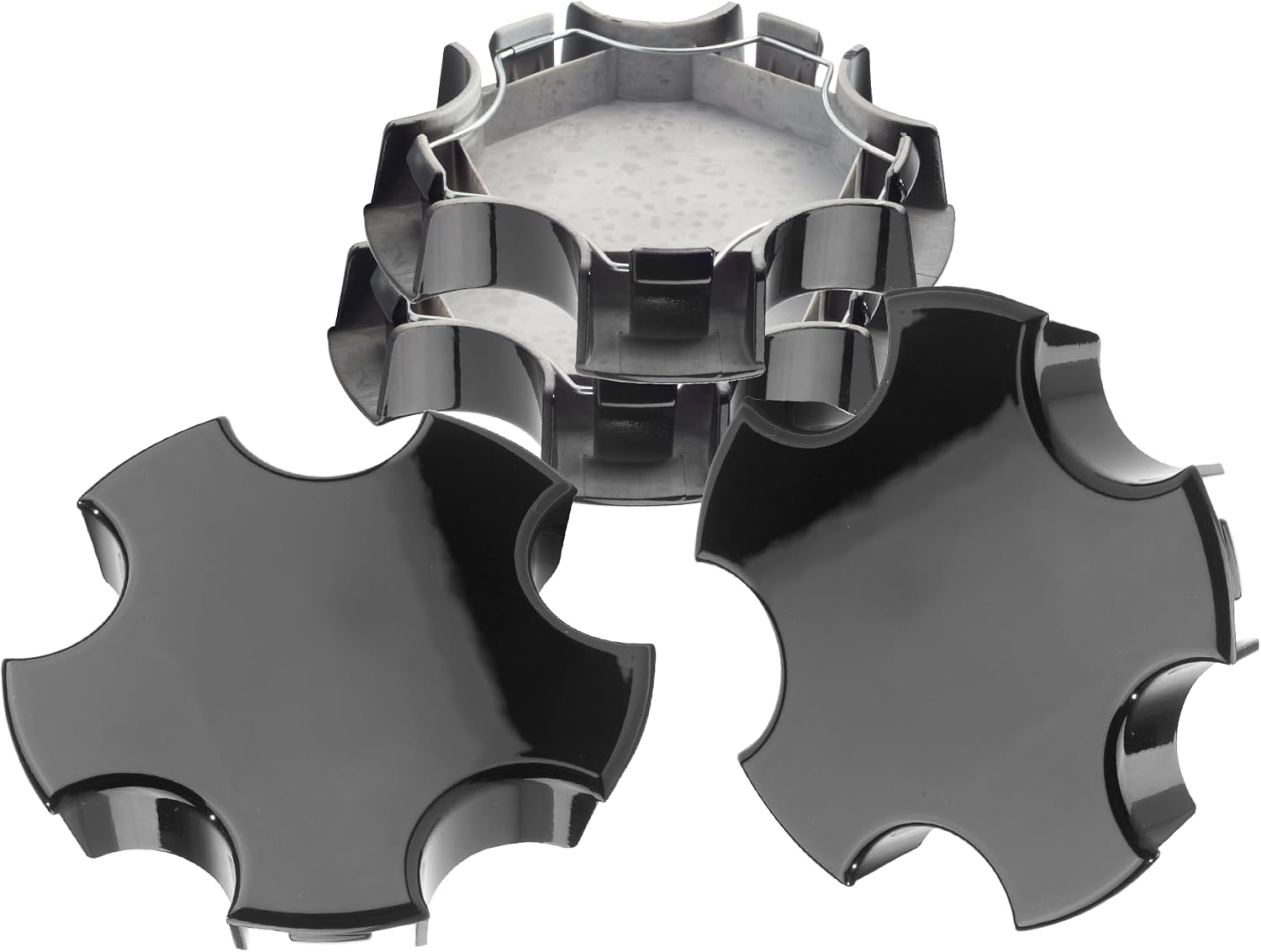4Pcs Wheel Center Caps for Chevy 2000-2004 Corvette Z06 C5 Wheel Rim 117mm(4.61in) High Gloss Black Hub Cap