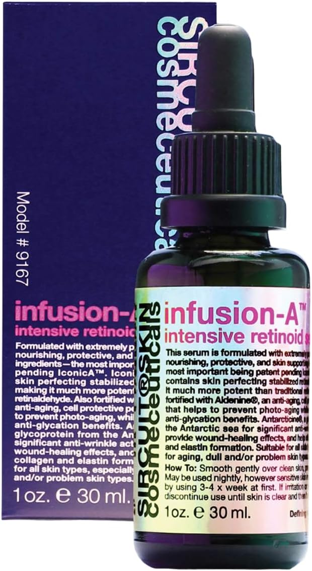 Sircuit Skin INFUSION-A Intensive Retinoid Serum - Nourishing Facial Serum with Cloudberry Seed Oil, Aldenine, Antarcticine - Revitalizing Serum Supports Moisturized Skin (1 oz)