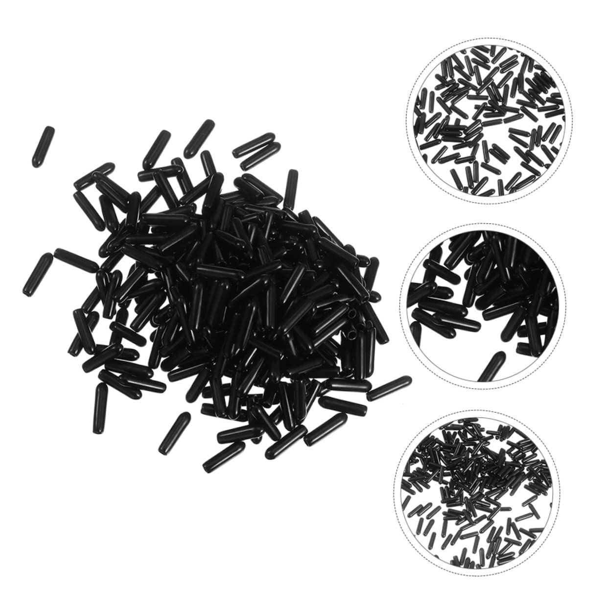 NAMOARLY 3sets Duct End Cap Flexible End Caps for Kitchen/Wood Floor Screw Thread Protectors Metal Chair Tips Furniture 250pcs*3