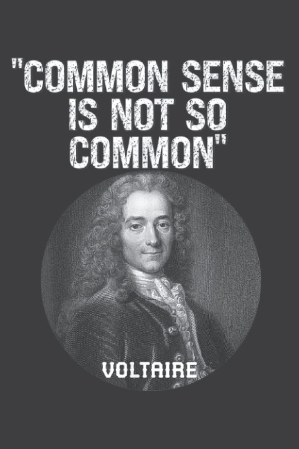 Voltaire Quote Common Sense Is Not So Common Great Quotation: Lined For Memo Diary Journal, Memo Diary Subject Notebooks Planner for Travelers, Students, Office - 6" x 9", 120 Pages