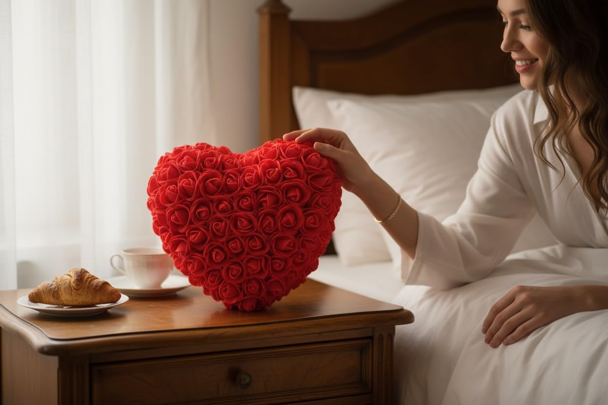 rose in scatola a forma di cuore: consegna Rose a domicilio in Dominican Republic