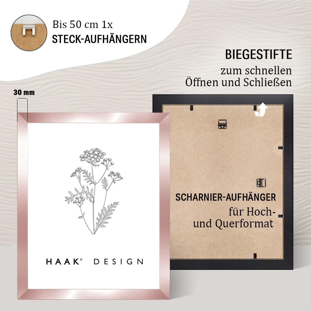 Haak Puzzlerahmen Lavanda Rosegold 46 X 61 cm (ca. 500 Teile) Bilderrahmen Rahmen für Puzzle