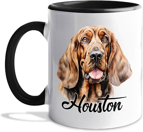 Vista 104 de Taza de café con nombre personalizado de pastor alemán, 11 15 onzas, taza de cerámica blanca de pastor alemán personalizado, regalos para hombres