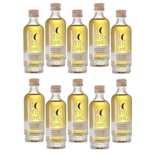 Distilleria Marzadro Grappa LE DICIOTTO Lune Mignon Miniature 5 CL 10 BOTTIGLIETTE