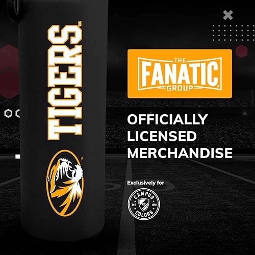 Vista 467 de Campus Colors Botella de agua de acero inoxidable de la NCAA, tapa giratoria, 24 onzas, clip de transporte, mantiene tus bebidas calientes o frías