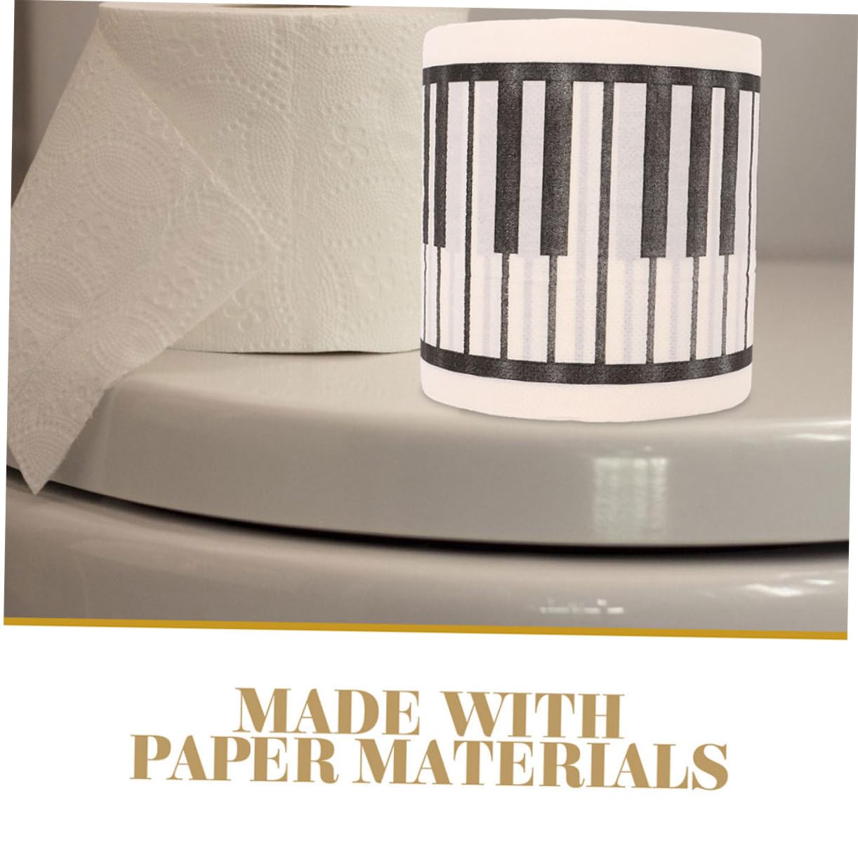 Carta Igienica a Rotolo a Forma di Pianoforte, 5 Pezzi, Carta Stampata Decorativa per Bagno, Regalo Creativo per Musicisti e Amanti della Musica