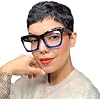 VOOGLAM Stylish Rectangle Blue Light Blocking Glasses for Women Anti Eyestrain Dry Eyes Eyewear Sienna