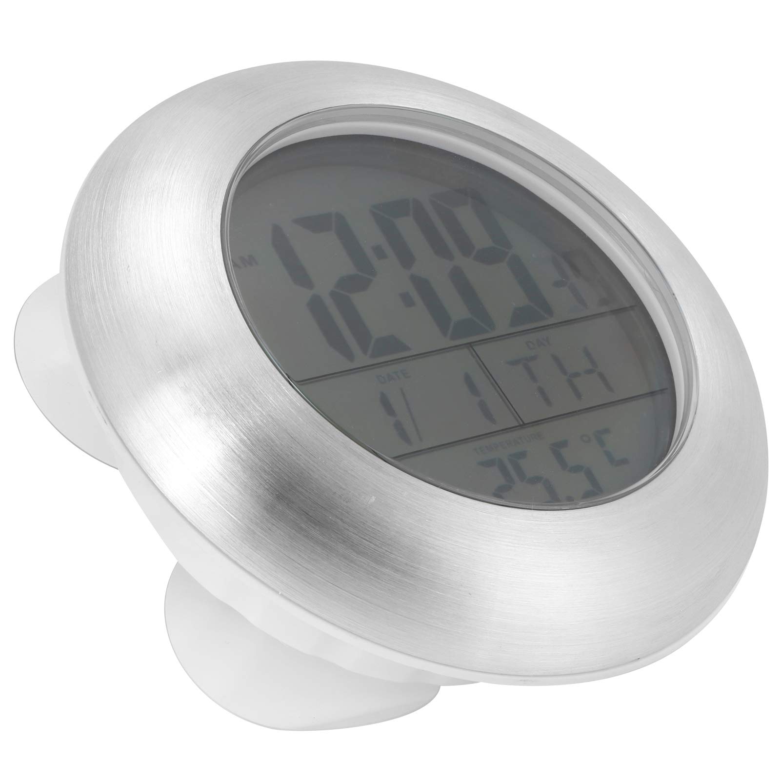 Orologio Da Bagno Con Ventose - Impermeabile, Quarzo, Bianco, Per Doccia, Cucina E Specchio - Foto 7