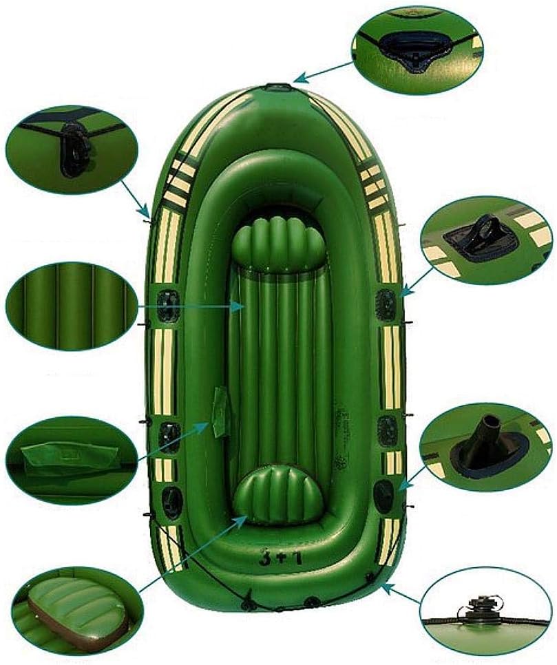 Boat Raft, Inflatable Set, 1,2,3,4 Person Inflatable Dinghy Rowing Boats for Adults Rubber Dingy Kayak Canoe Fishing,Tear-Resistant Foldable Drifting Boat,249x 127CM