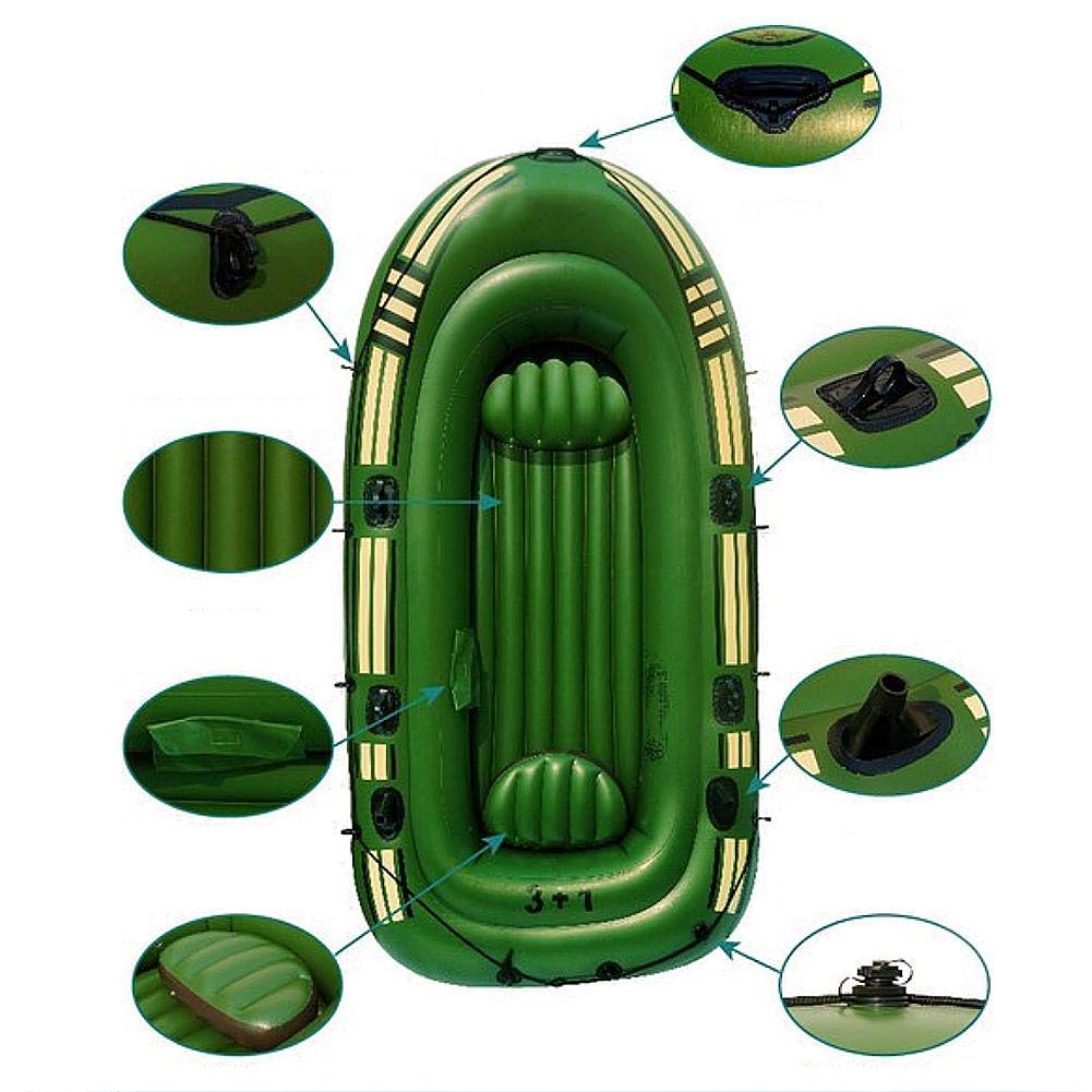 WBJLG Dériveur de Bateau Gonflable, Bateau de pêche portatif de Radeau de Kayak Gonflable de 2