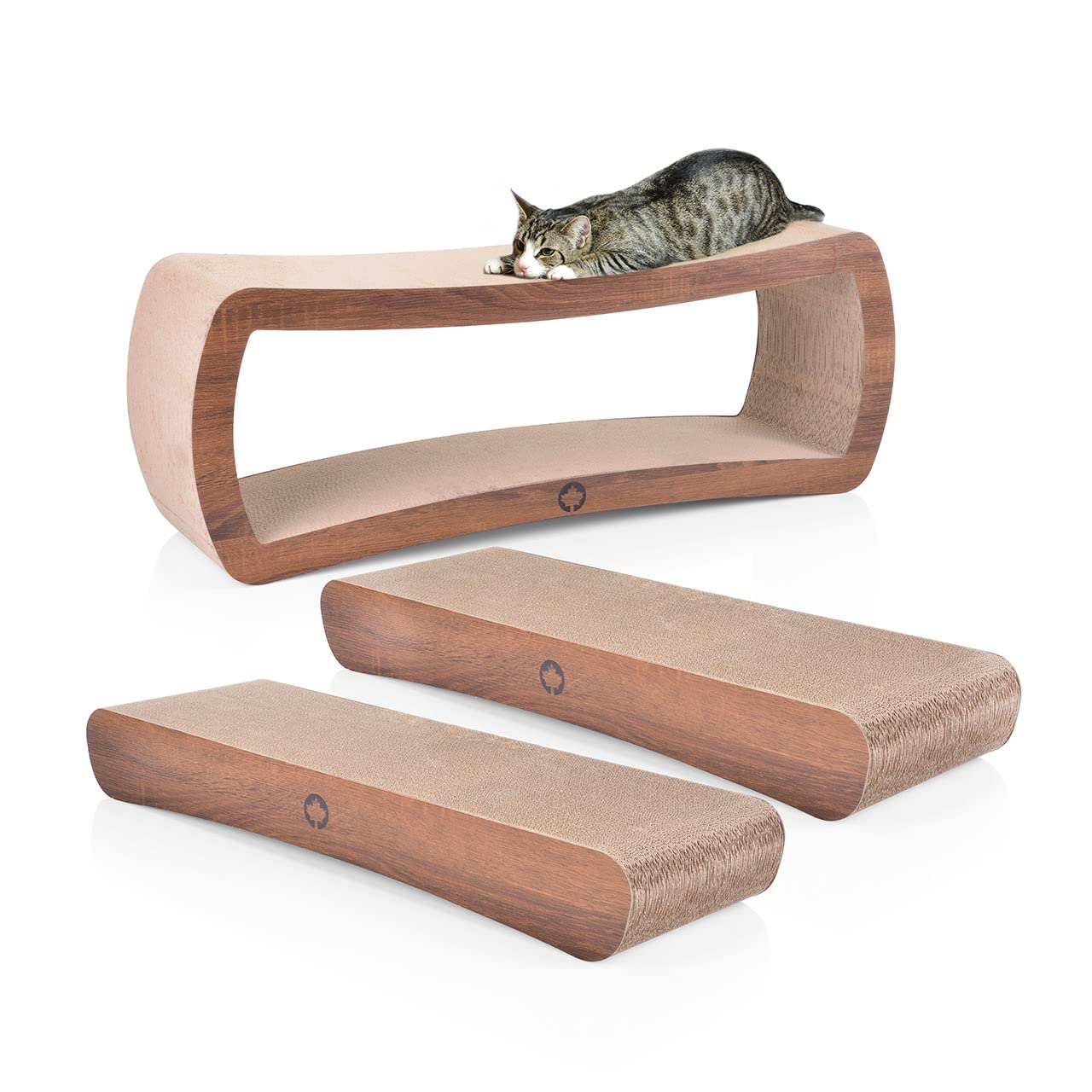 CanadianCat Company | Spar Set - Wave + Galaxy Kratzbretter walnuss