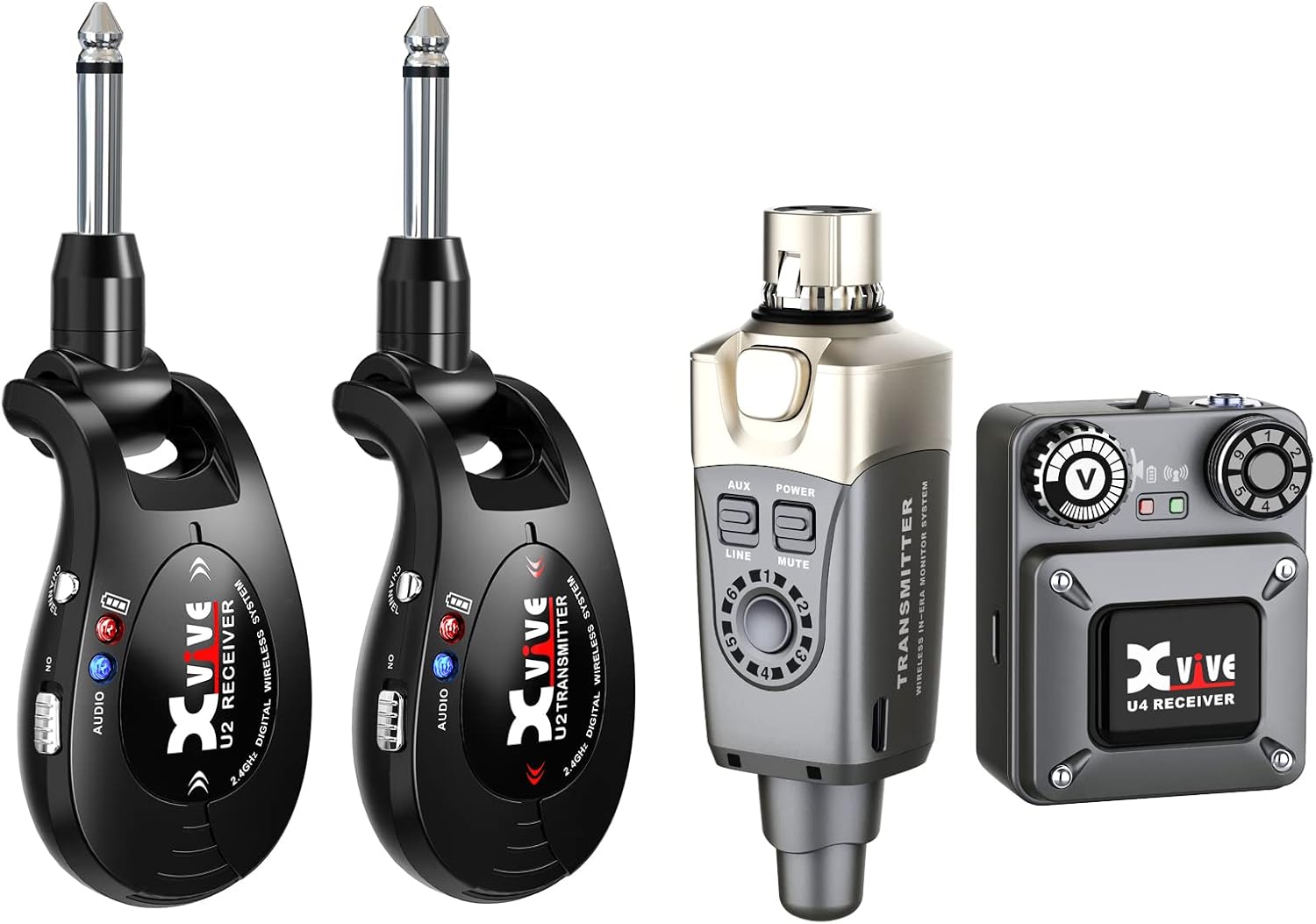Xvive U2 Guitar Wireless System bundle with Xvive U4