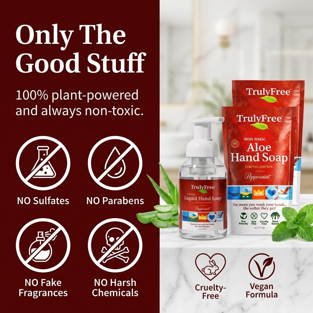 Truly Free Peppermint Hand Soap (10x Concentrate) - 1 Bottle + 2 3oz Fills image 3