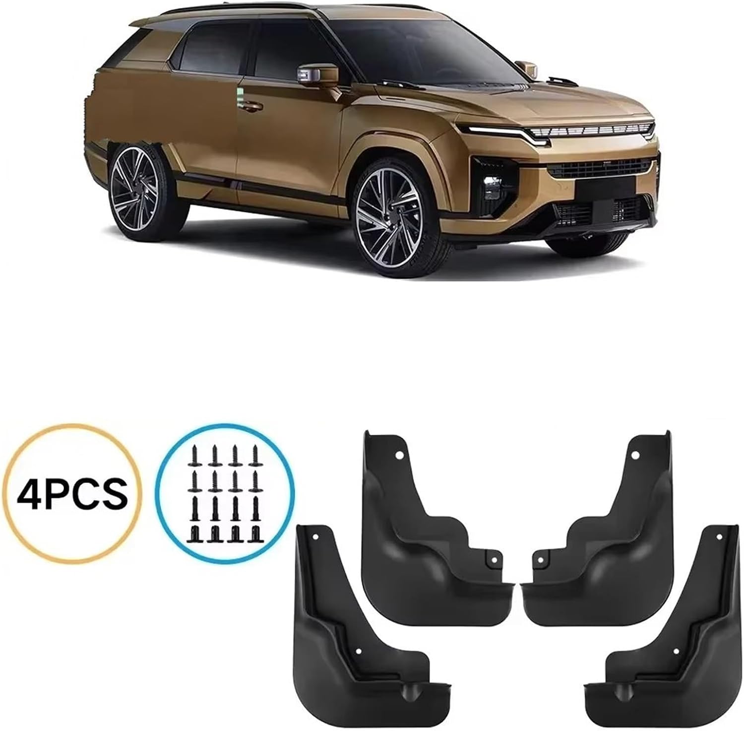 mudflaps Splash Guards Mudguard Front Rear Mud Flaps Tyre Fender Mudguards for SsangYong for Actyon 2024 2025